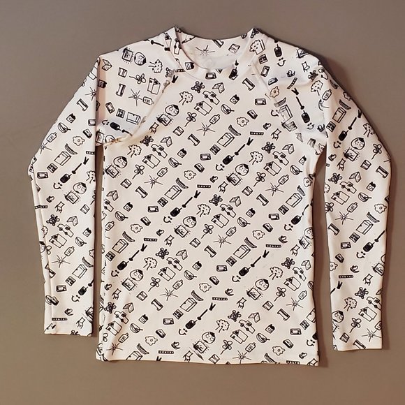 Doodles Kids Long Sleeve Rash Guard Shirt - Picture 4 of 10